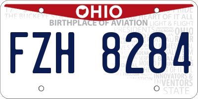 OH license plate FZH8284