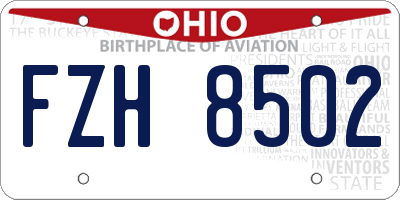 OH license plate FZH8502