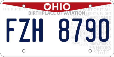 OH license plate FZH8790