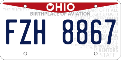 OH license plate FZH8867