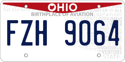 OH license plate FZH9064