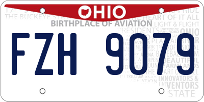 OH license plate FZH9079