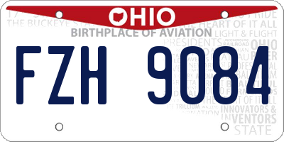 OH license plate FZH9084