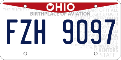 OH license plate FZH9097