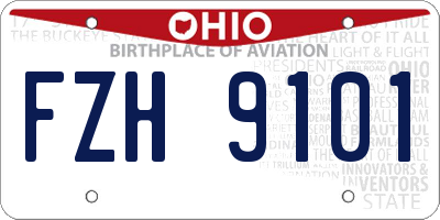 OH license plate FZH9101