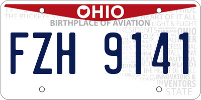 OH license plate FZH9141