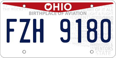 OH license plate FZH9180