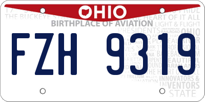 OH license plate FZH9319