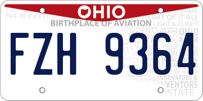 OH license plate FZH9364