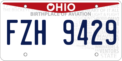 OH license plate FZH9429