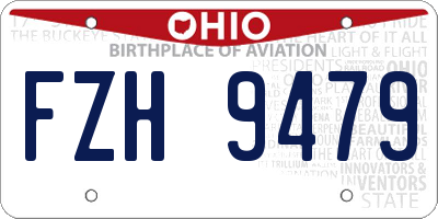 OH license plate FZH9479