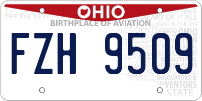 OH license plate FZH9509