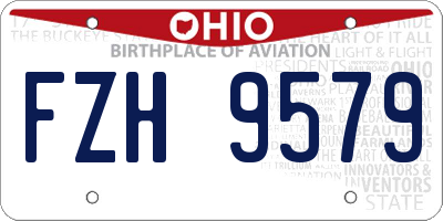 OH license plate FZH9579