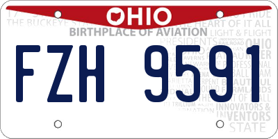 OH license plate FZH9591