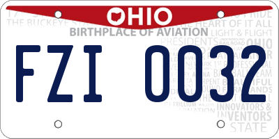OH license plate FZI0032