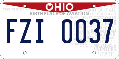 OH license plate FZI0037