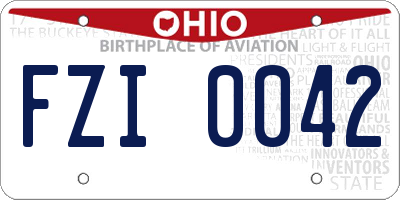 OH license plate FZI0042