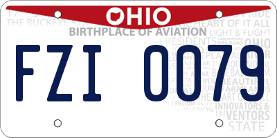 OH license plate FZI0079