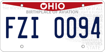 OH license plate FZI0094