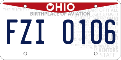 OH license plate FZI0106
