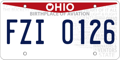 OH license plate FZI0126