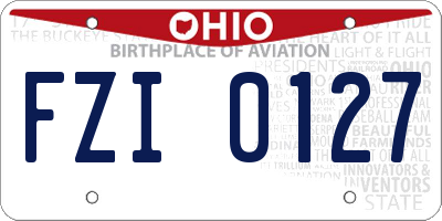 OH license plate FZI0127