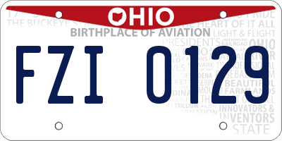 OH license plate FZI0129