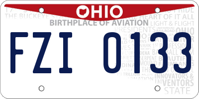 OH license plate FZI0133