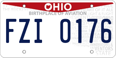 OH license plate FZI0176