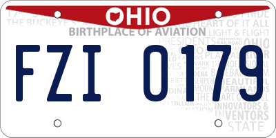 OH license plate FZI0179