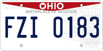 OH license plate FZI0183