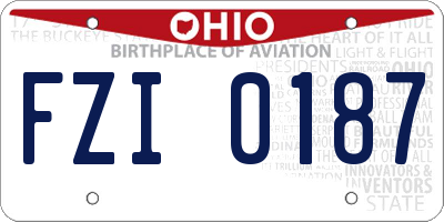 OH license plate FZI0187