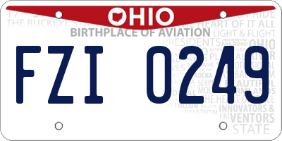 OH license plate FZI0249