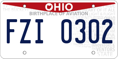 OH license plate FZI0302