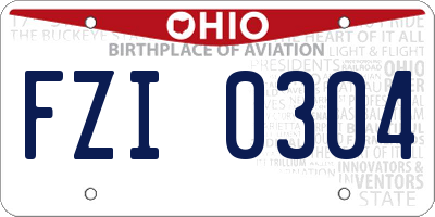OH license plate FZI0304
