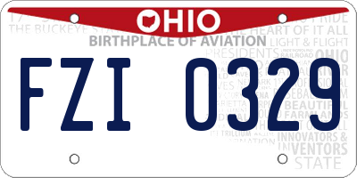OH license plate FZI0329