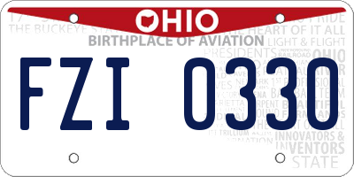 OH license plate FZI0330