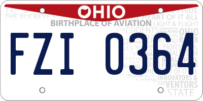 OH license plate FZI0364