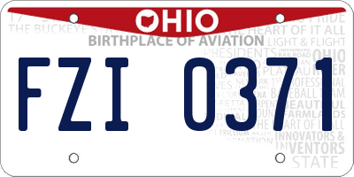 OH license plate FZI0371