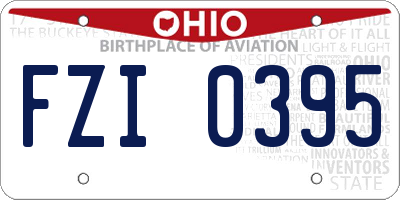 OH license plate FZI0395
