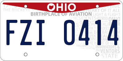 OH license plate FZI0414