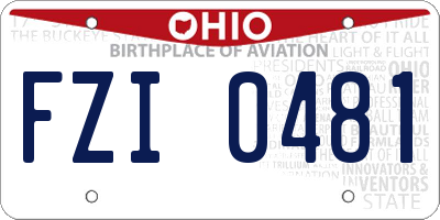 OH license plate FZI0481