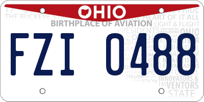 OH license plate FZI0488