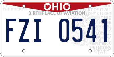 OH license plate FZI0541