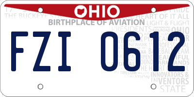 OH license plate FZI0612