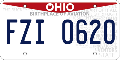 OH license plate FZI0620