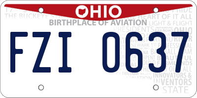 OH license plate FZI0637