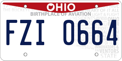 OH license plate FZI0664