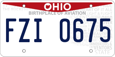 OH license plate FZI0675