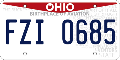 OH license plate FZI0685